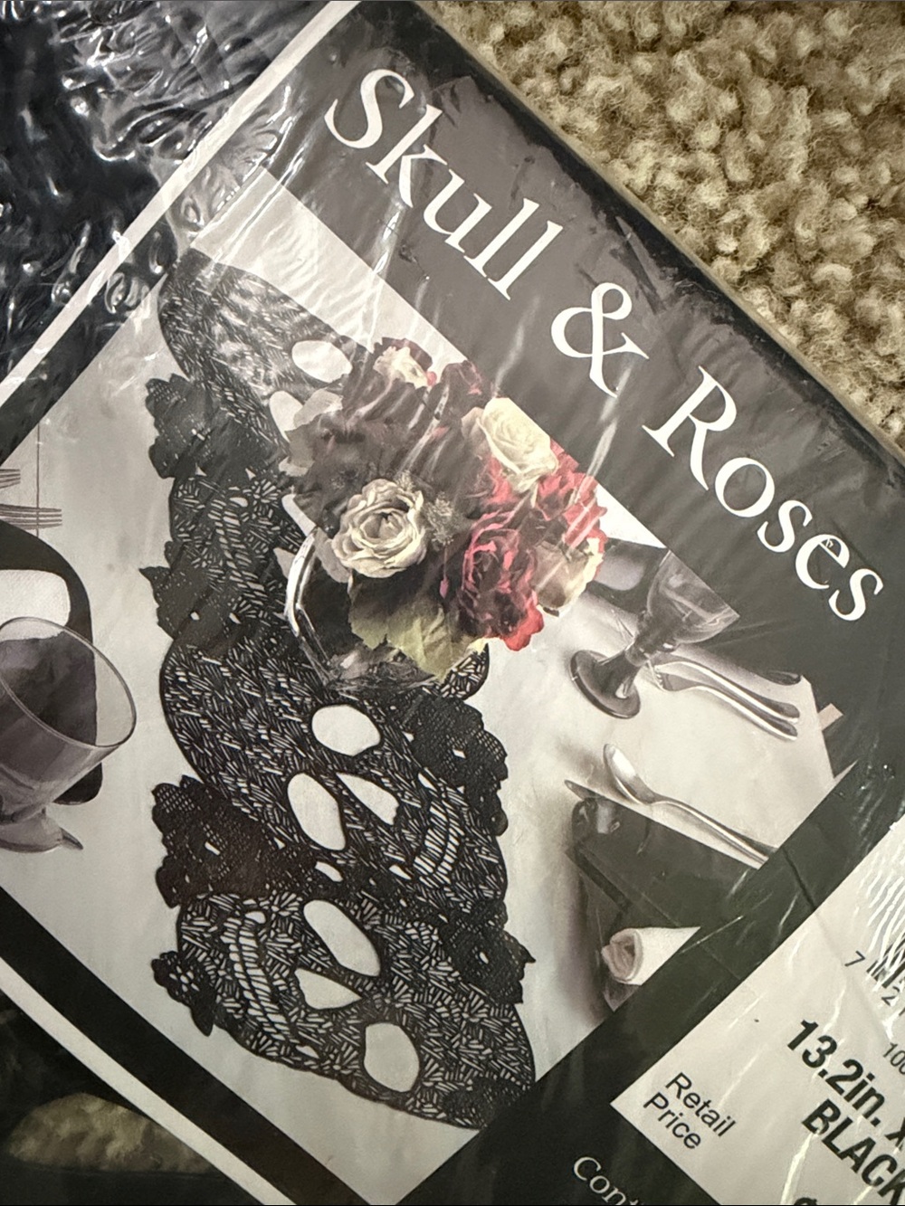Black Halloween Table Runner